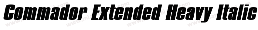 Commador Extended Heavy Italic字体转换